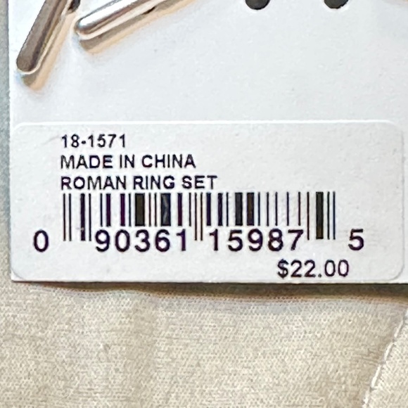 Guess Los Angeles, Roman Ring Set of 3 silver rings - Picture 6 of 13